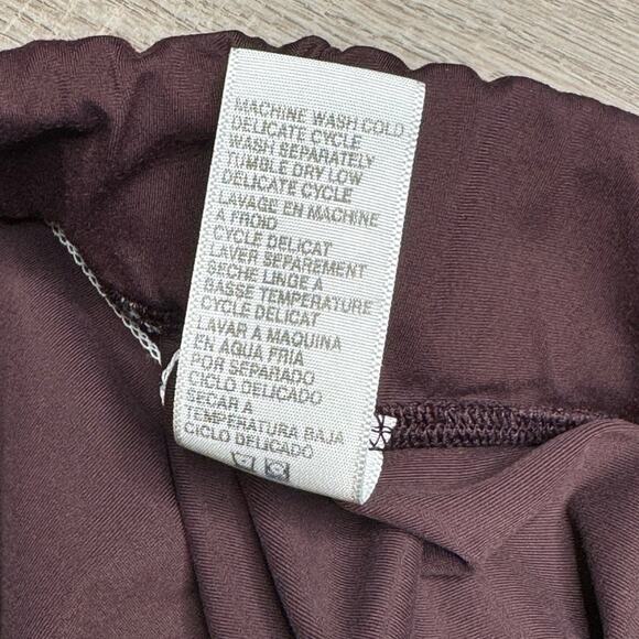 JAMES PERSE Y/OSEMITE Brown White Double Side Stripe Performance Leggings Womens - Picture 6 of 11